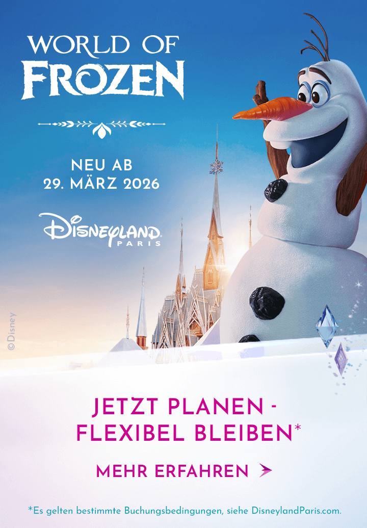 Bannerwerbung World of Frozen Eröffnung 29.3.2026