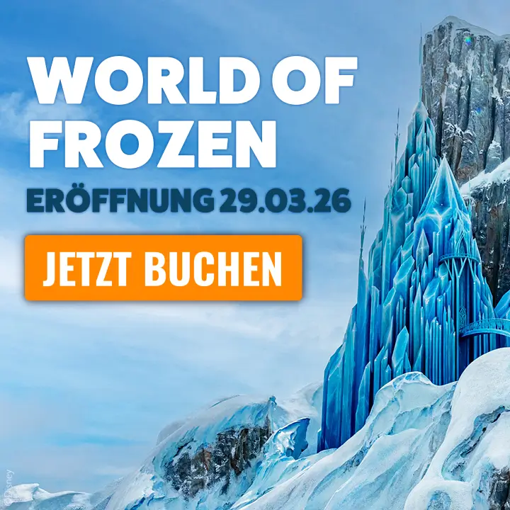 Bannerwerbung mobile Ansicht World of Frozen Eröffnung 29.3.2026
