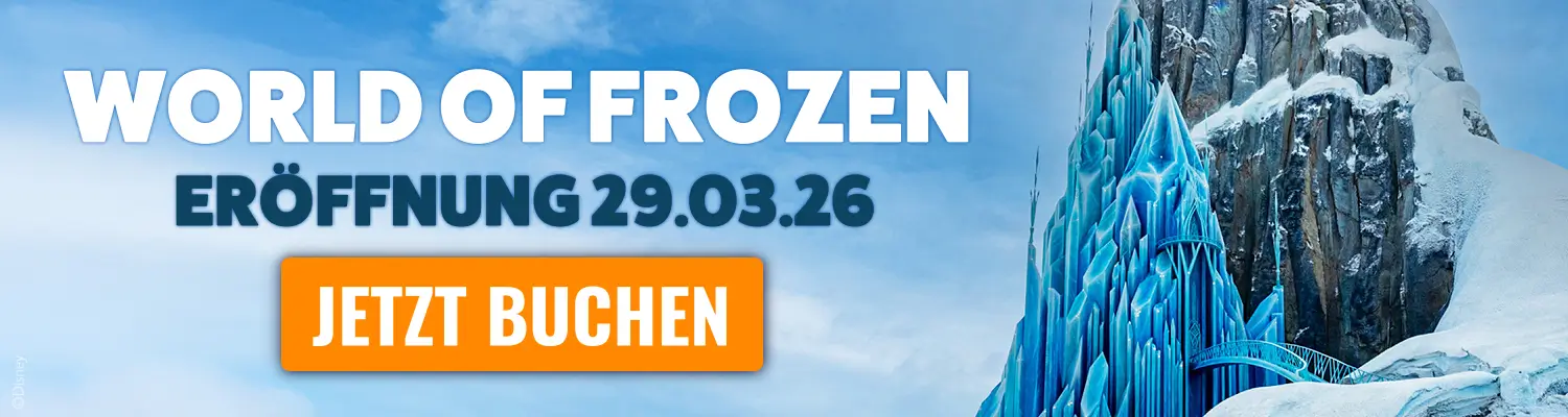 Bannerwerbung World of Frozen Eröffnung 29.3.2026