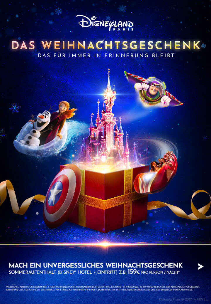 Das Weihnachtsgeschenk das für immer in Erinnerung bleibt - Sommeraufenthalt im Disney Hotel für 159 € pro Person / Nacht (mobile Version)